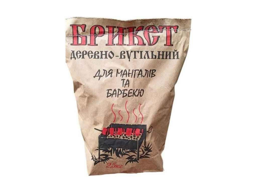 Брикет деревного вугілля 2,5кг ТМ GRILLON Київ - фото 1