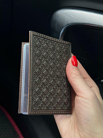Шкіряна обкладинка для ID-паспорта та водійських прав 2186-1B Кам'янське - фото 5