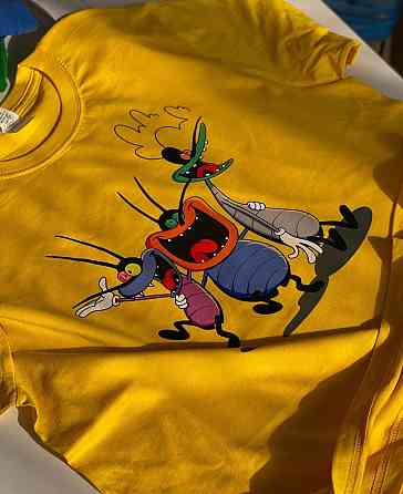 Футболка з тараканами - "Оггі та Кукарачі" Зеленый, S Чернівці