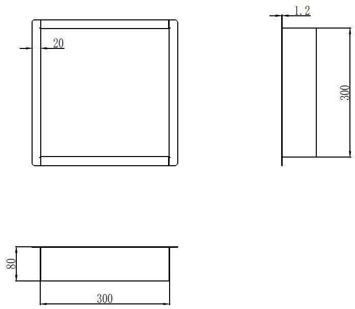 Полиця-ніша для ванної кімнати Mixxus Premium NICHE-0101 BLACK із нержавіючої сталі SUS304 (MI6678) Київ - фото 7