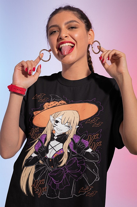 Футболка мужская аниме Марин Китагава Мй Дресс оверсайз (S/M/L) Черний AnimeJ0501 Днепр - изображение 1