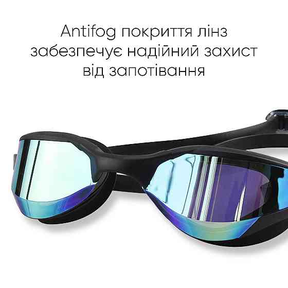Окуляри для плавання Renvo Alat Pro Уні Anti-fog Чорний OSFM (2SG610-0106) Киев