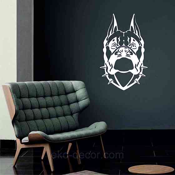 Декоративное настенное Панно «Боксер», Декор на стену 90*56 см, Белый Киев