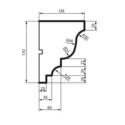 Карниз фасадный Prestige Decor KC 102 Днепр