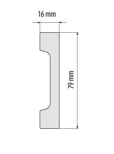 Плинтус под покраску из дюрополимера Элегант LPC - 28 (2.44м.п.) 79х16мм Днепр - изображение 2