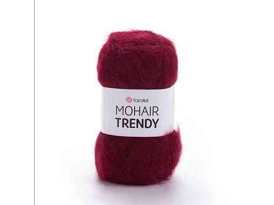 Пряжа Mohair Trendy бордовий 50% мохер 50% акрил 220м 100г 5шт/уп 109 ТМ YarnArt Київ