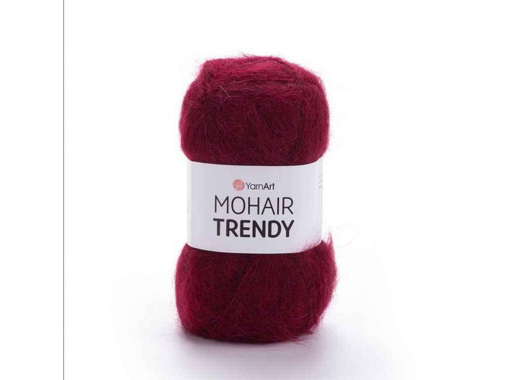Пряжа Mohair Trendy бордовий 50% мохер 50% акрил 220м 100г 5шт/уп 109 ТМ YarnArt Київ - фото 1