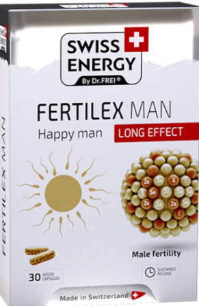 Мультивітаміни для здоров'я чоловіків Swiss Energy Fertilex Men 30 капс Київ