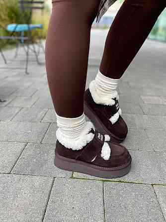 No brend Уги жіночі No brend 720-6 коричневі (зима, замша натуральна) (6041) 37 Коломия