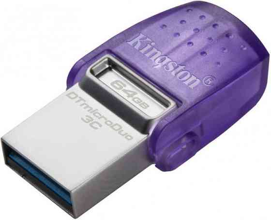 Флеш-накопитель Kingston USB 3.2 DT microDuo 3C 64GB (Type-A/Type-C) (200Mb/s) Киев