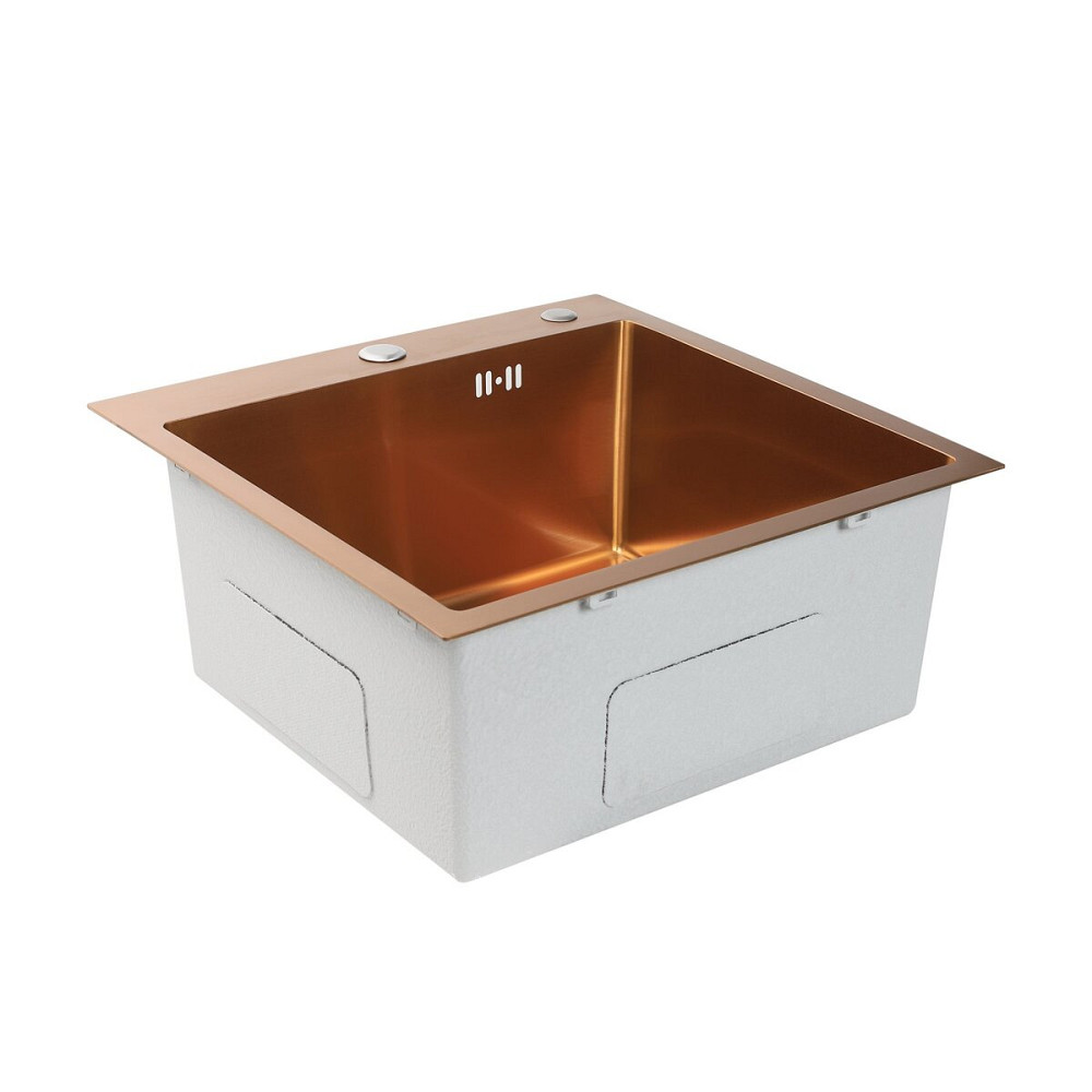 PLATINUM Кухонна мийка Platinum Handmade PVD мідь 500x500x220 (3,0/1,5 мм + дозатор в комплекті Коломия - фото 11