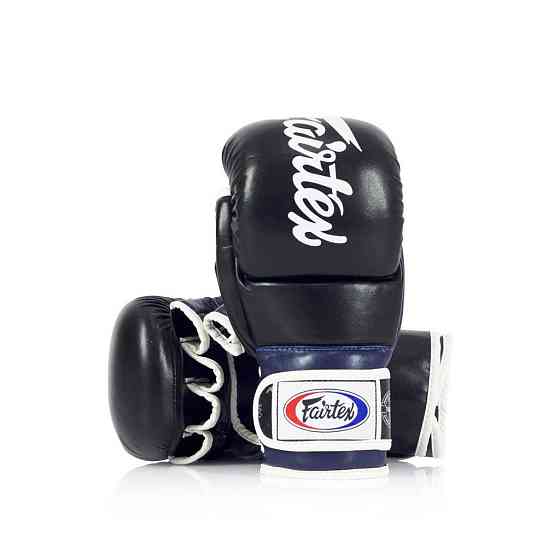 Рукавиці греплінгові для ММА Fairtex FGV18 Black/Blue L Каменское