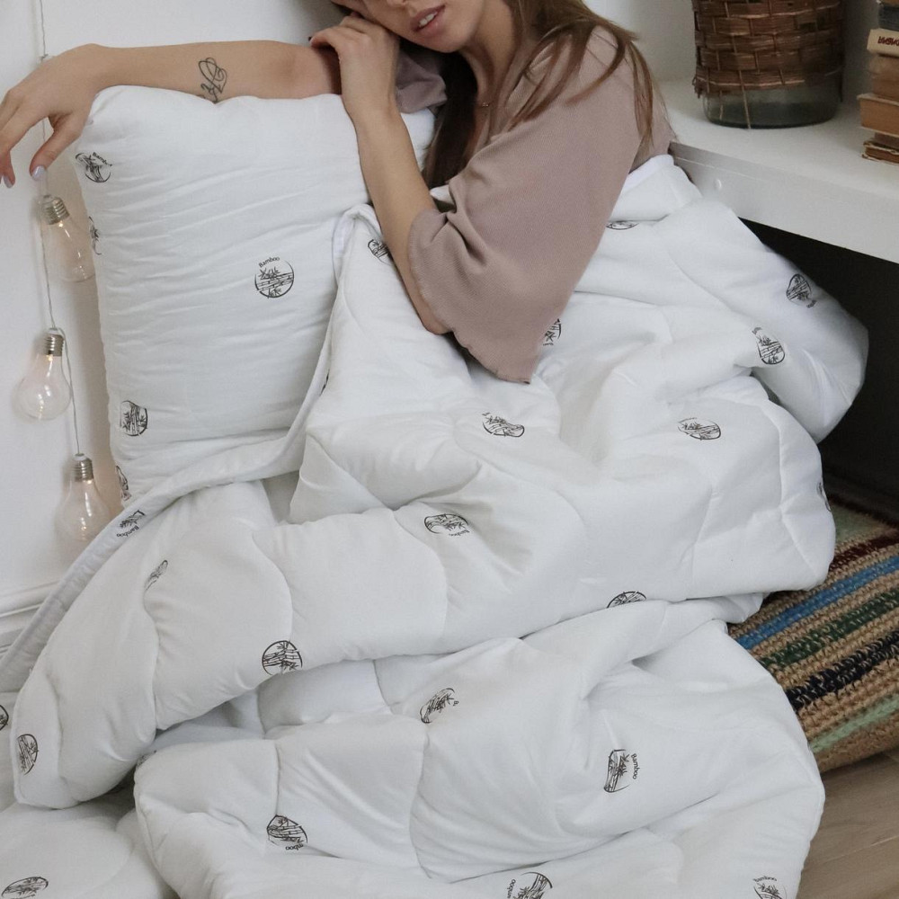 Гипоаллергенное одеяло из Бамбука «Lelit», Чехол - Поликотон, Белый, 170/205 Киев - изображение 6