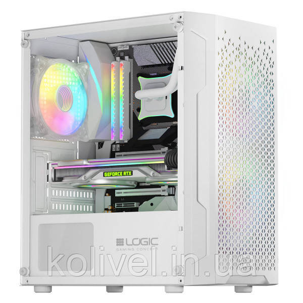 Корпус LogicConcept ARAMIS MESH+GLASS ARGB fans 3x120mm WHITE без БЖ mATX (AM-ARAMIS-20-0000000-0002) Киев - изображение 2