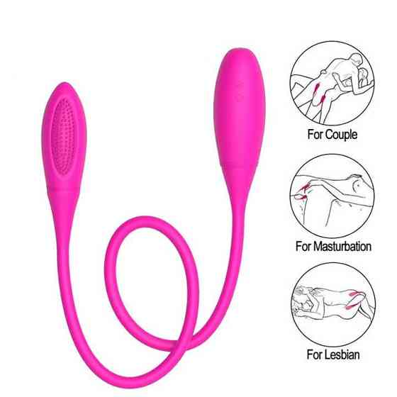 Гибкий двойной вибратор Baile Pretty Love Snaky Vibe USB – Вибраторы Винница