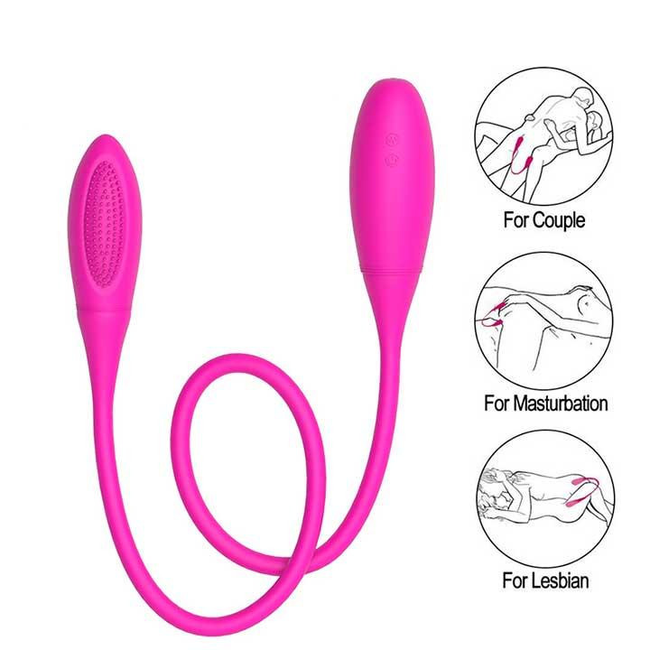 Гибкий двойной вибратор Baile Pretty Love Snaky Vibe USB – Вибраторы Винница - изображение 2