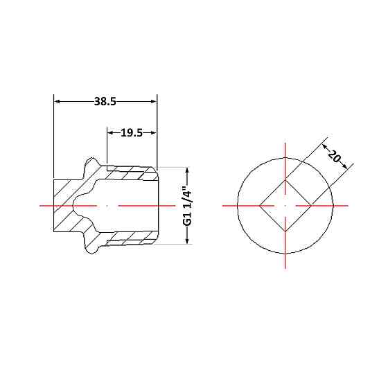 Заглушка чавунна 1/4 НР Київ