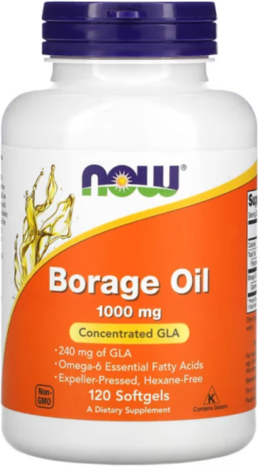 Масло Огуречника NOW Foods Borage Oil 1000 mg 120 кап Киев - изображение 1