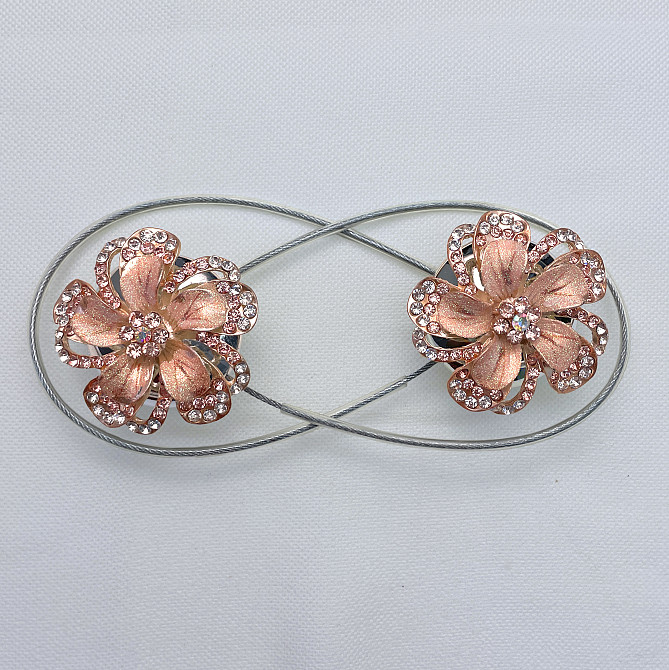 Магніти для штор та гардин "Flowers" набір 2 шт Персиковий (81-208) Київ - фото 5