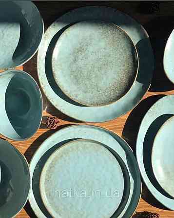 Салатник Olens "Retro" 18*5,5 см кераміка круглий блакитний для дому та ресторанів Київ