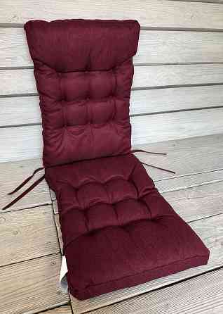 Подушка для стільців (40x120х4 см) подвійна Decorator Мальмо колір бордовий 84-171 Київ