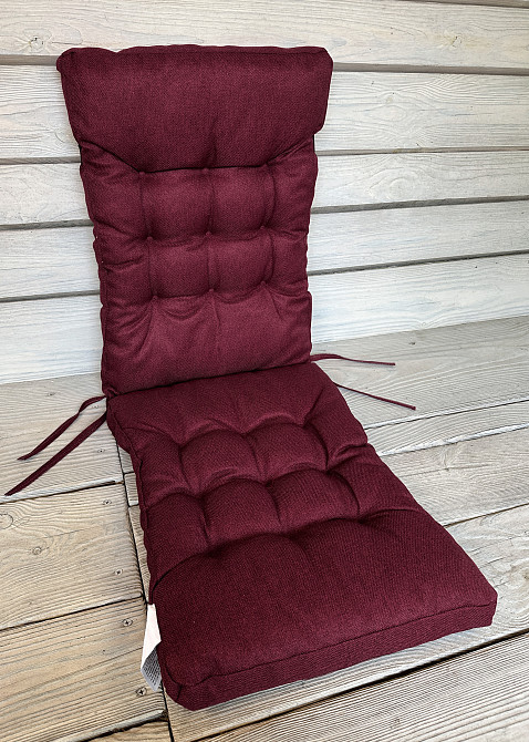 Подушка для стільців (40x120х4 см) подвійна Decorator Мальмо колір бордовий 84-171 Київ - фото 3