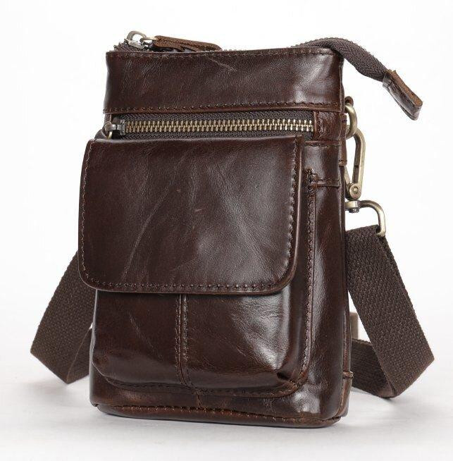 Сумка через плечо мужская Vintage 20097 Коричневая Киев - изображение 8