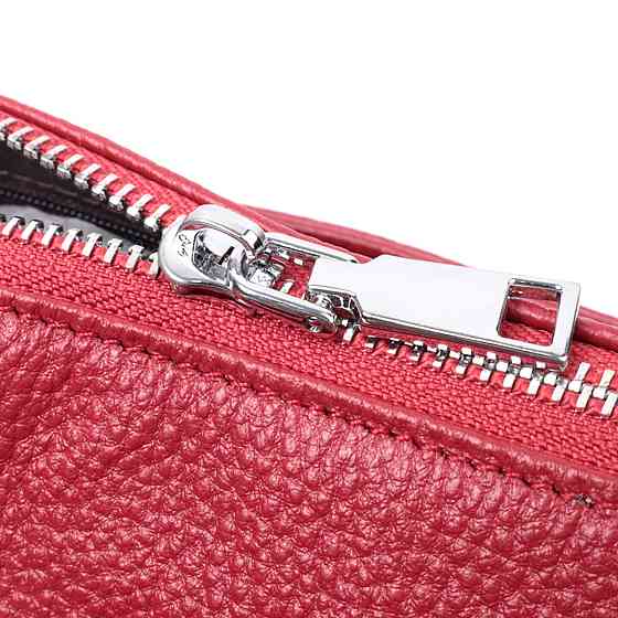 Сумка середнього розміру на три відділення з натуральної шкіри Vintage 22803 Червоний Київ