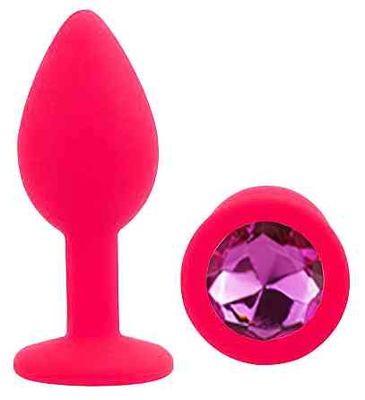 Силіконова анальна пробка EGZO - Silicone Pink Round Plug Rose, size S Sex Aura Київ