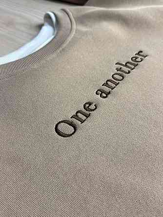 Костюм женский A-N 27063 свитшот и джогеры оверсайз с вышивкой бежевый, бежевый, M Киев