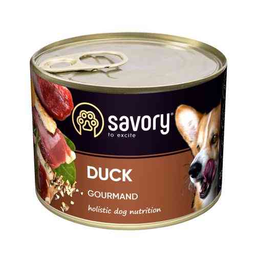 Корм влажный Savory Dog Gourmand Duck паштет для взрослых собак всех пород с уткой 200 г Киев