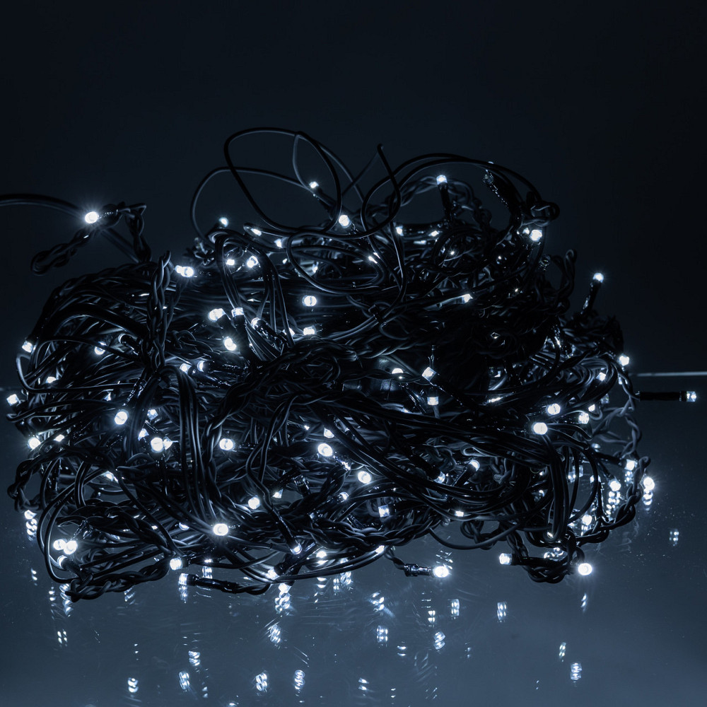 Garlando Вулична гірлянда Бахрома 20 м 335 LED гірлянда штора чорний провід Білий 20MBW Коломия - фото 2