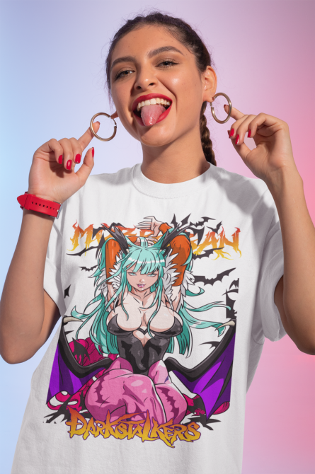 Футболка аниме Морриган Аенсланд Дарксталкерс Аниме оверсайз (S/M/L) Черний AnimeJ0590 Днепр - изображение 2