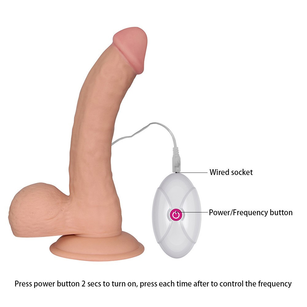 Вібратор на присосці 8.8 THE ULTRA SOFT DUDE VIBRATING Sex Aura Київ - фото 8
