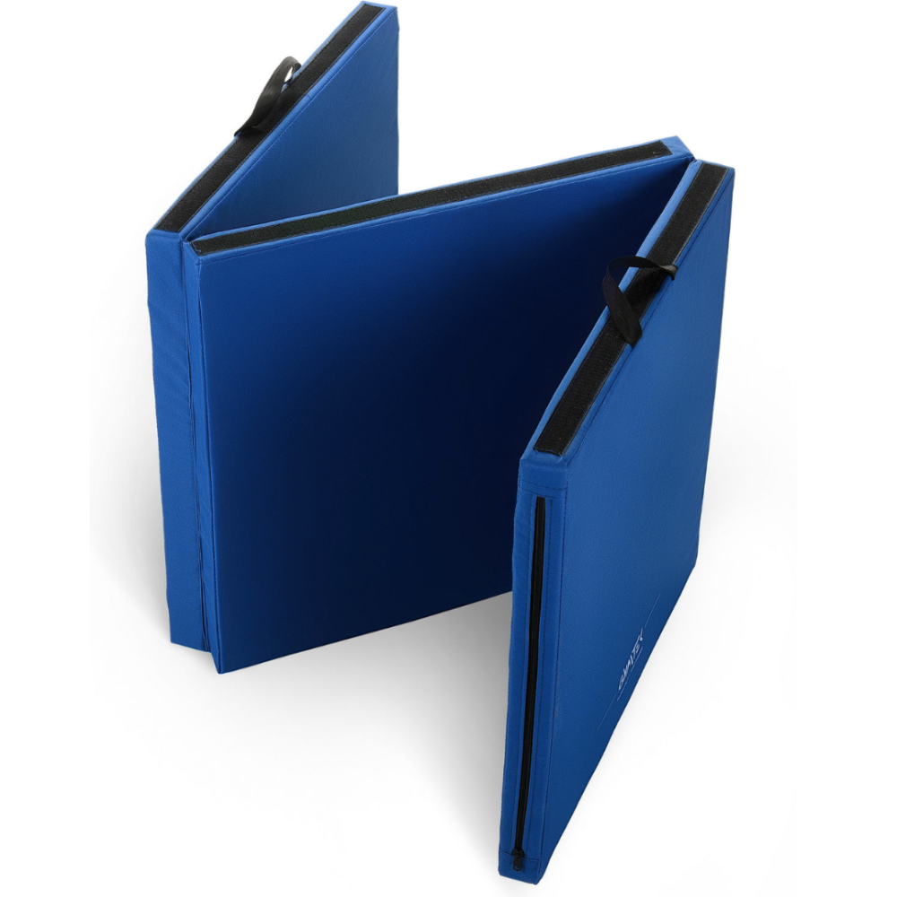 Мат гімнастичний Gymtek твердий 5см з липучкою синій Київ - фото 4