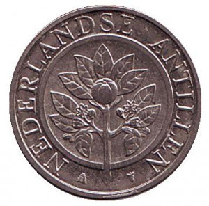 Квітка апельсинового дерева. Монета 10 центів, 2008,09,10,12 рік, Нідерландські Антильські острови. Полтава - фото 1