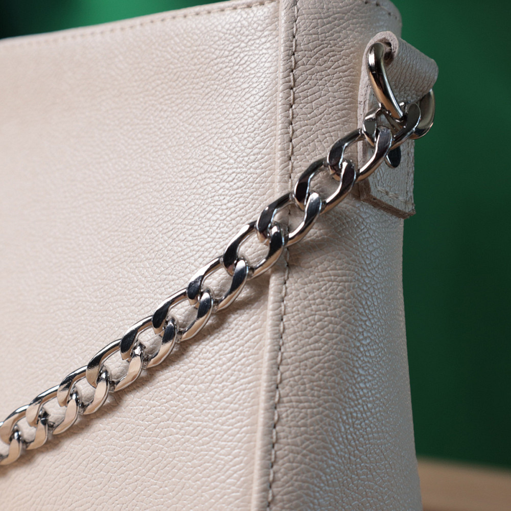 Сумка багет с цепочкой и съемным ремешком из натуральной кожи (SHVIGEL) Киев - изображение 4