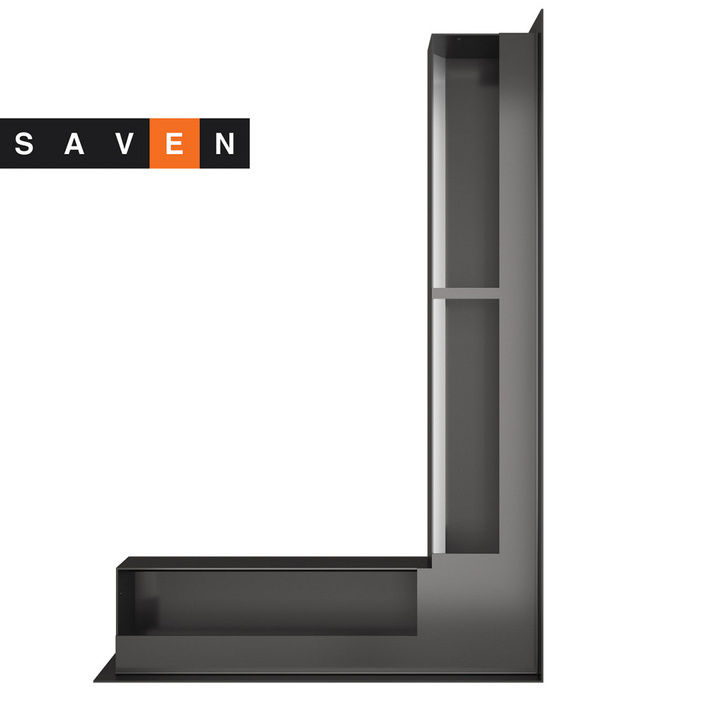 Вентиляційна решітка для каміна кутова права SAVEN Loft Angle 90х600х400 графітова Львів - фото 3