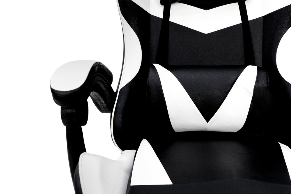 Крісло геймерське Слім, чорний/білий Киев - изображение 7