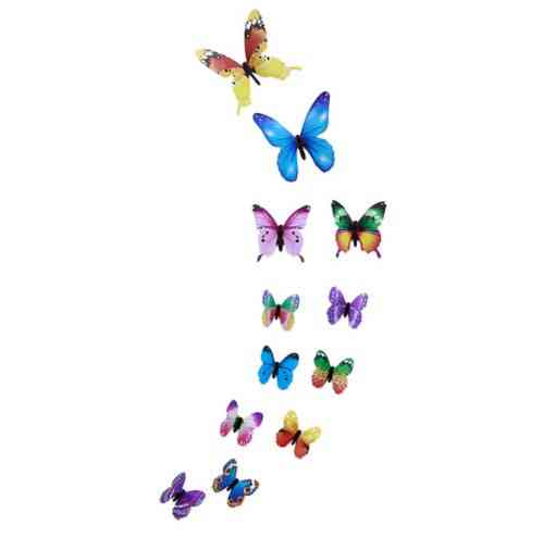 Метелики декоративні фосфорні 12 штук різнобарвний Київ
