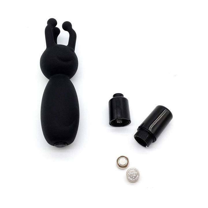 Вібратор з вусиками та посмішкою - Чорний - Вібратори Вінниця - фото 1