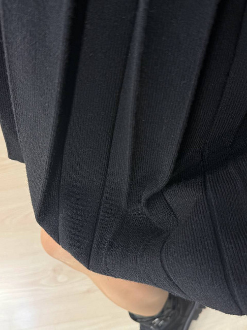 Спідниця жіноча A-N 9956 в’язана тепла у складку на резинці one size, чорний, one size Київ - фото 6
