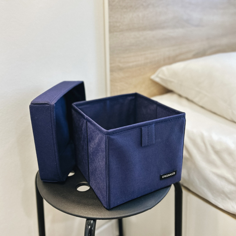 Органайзер коробка для дрібниць XS з кришкою 17х17х16 см (Синій) Суми - фото 6