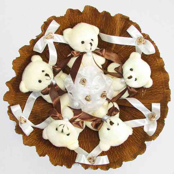 Букет из мягких игрушек 5 мишек 5287IT коричневый Винница