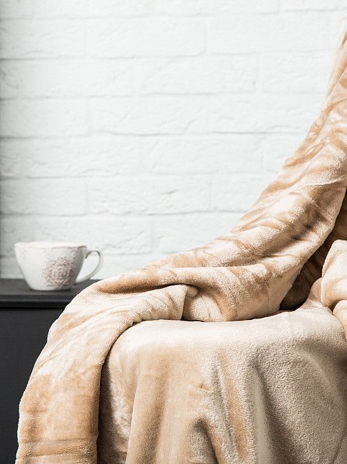 Ecotton Плед Ecotton 200х220 см з мікрофібри Well Soft бежевий (Beige) Коломия - фото 2