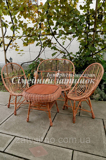 Комплект меблів із лози на вулицю Київ - фото 2