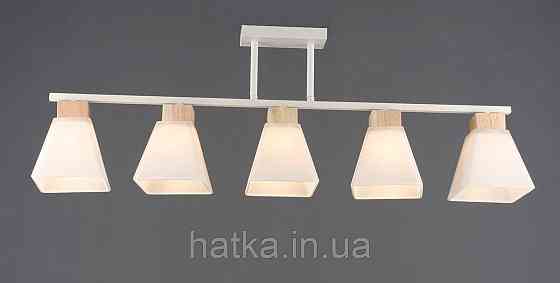 Люстра класична на 5 плафонів B N6663/5 WT+WOOD Київ