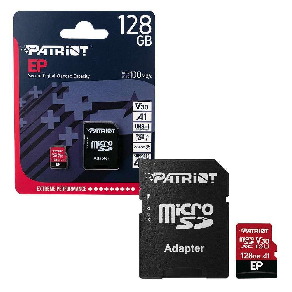 Карта пам'яті microSDXC (UHS-1 U3) Patriot EP Series 128Gb class 10 V30 (R-100MB/s, W-80MB/s) (adapter SD) Київ - фото 2