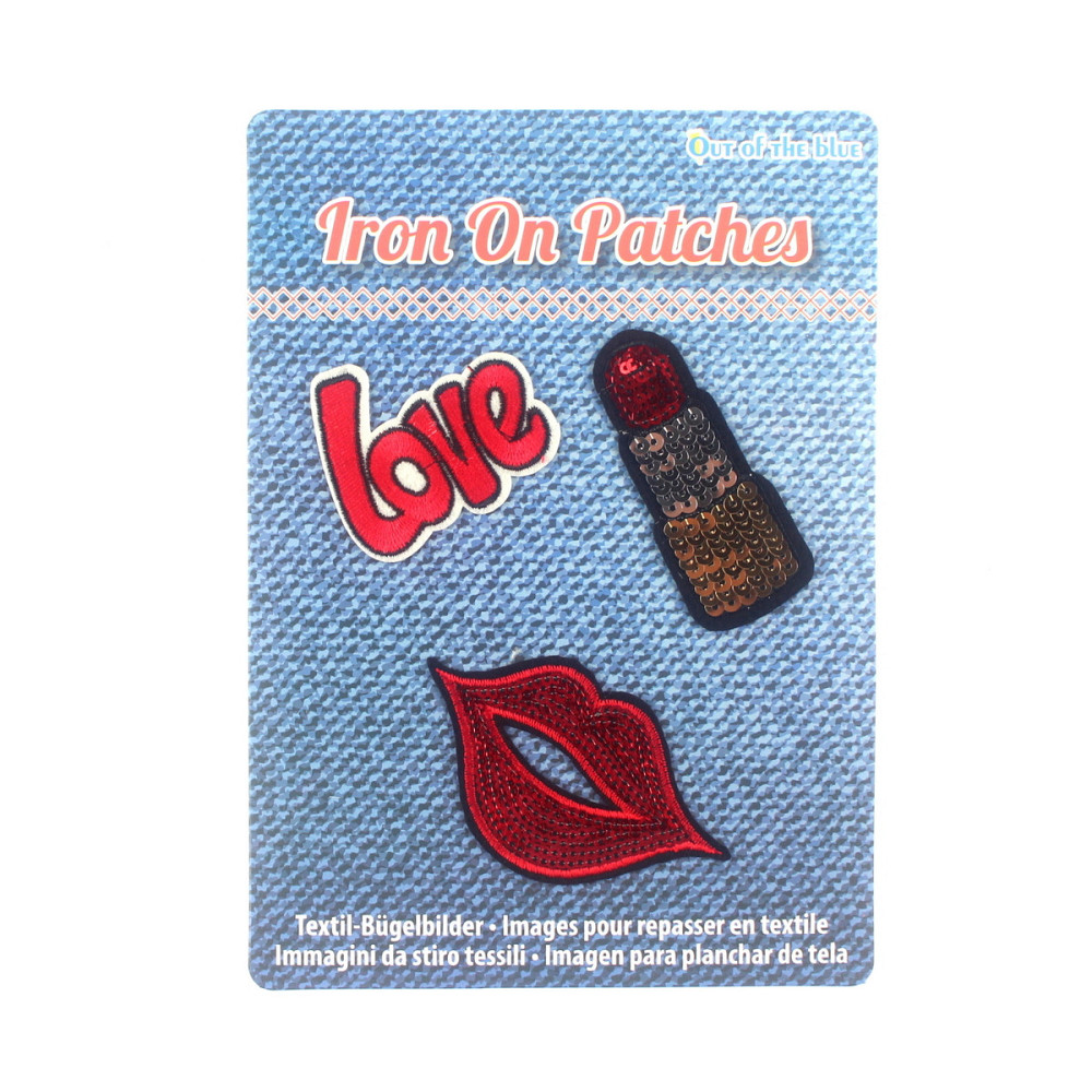 Дисплей шеврони Iron on Patches "Love" Рівне - фото 1