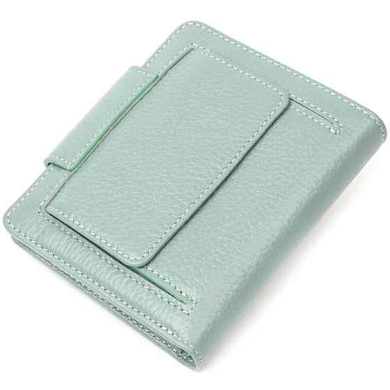 Стильний жіночий гаманець із натуральної шкіри Сіро-зелений (Tony Bellucci) Київ